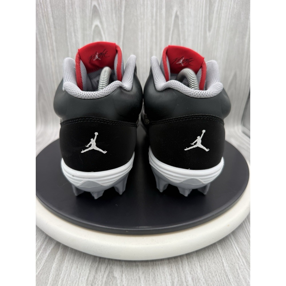 Nike Air Jordan Stadium 90 Mens Sz 10.5 Black Cement Football Cleats HQ0210-060 - Picture 5 of 10